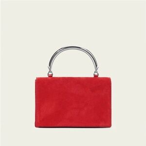 NWT STAUD Arc Suede Top-Handle Bag in Chili